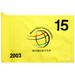 PGA TOUR Event-Used #15 Yellow Pin Flag from The EMC World Cup on November 13th to 16th 2003