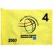 PGA TOUR Event-Used #4 Yellow Pin Flag from The American Express Championship on October 2nd to 5th 2003