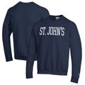 Men's Champion Navy St. John's Red Storm Eco Powerblend Crewneck Sweatshirt