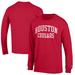 Men's Champion Red Houston Cougars Jersey Long Sleeve T-Shirt