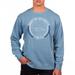 Men's Uscape Apparel Light Blue Hampton Pirates Pigment Dyed Fleece Crew Neck Sweatshirt