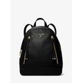 Michael Kors Brooklyn Medium Pebbled Leather Backpack Black One Size