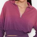 Pink Victoria's Secret Tops | Gifts Victoria's Secret Mock-Neck Stretch Fleece Sweatshirt Medium | Color: Pink/Purple | Size: M