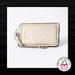 Coach Accessories | 3" Large Coach White Leather Key Fob Bag Charm Keychain Hangtag Tag | Color: White | Size: Os