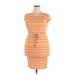 Sharagano Casual Dress: Orange Stripes Dresses - Women's Size 6