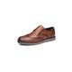 Mens Casual Shoes Leather Smart Business Work Office Lace-up Dress Shoes Dark Brown