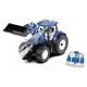 siku 6798, New Holland T7.315 Tractor with Front-Loader, Blue, Metal/Plastic, 1:32, Remote-controlled, Incl. Bluetooth Remote-Control, Control via app possible