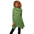 Joe Browns Women's Shawl Collar Knitted Tunic Pullover Sweater, Green, 16