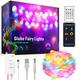 QXXZ Color Changing Globe String Lights 33ft Compatible with Alexa Google Indoor Outdoor USB String Lights with Remote 66 LEDs Music Smart Fairy Lights for Party Bedroom Christmas (Size:5M 33LED)