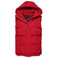 Superdry Women's Hooded Everest Gilet Jacket, Red (high Risk red), M