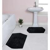 Waterford Collection 100% Cotton Bath Carpet Non-Slip 2 Piece Bath Carpet set, Bath rug- 21"x34", Bathroom Rug- 24"x40"