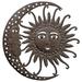 Bungalow Rose Premium Crescent Moon & Sun, Steel | 33 H x 33 W x 0.5 D in | Wayfair 90A0650256B14705A9348D82900D7CDC