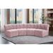 Pink Sectional - Latitude Run® Jedson 123" Wide Velvet Symmetrical Modular Corner Sectional Velvet | 31 H x 123 W x 45 D in | Wayfair