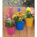 August Grove® Aardsma Metal Railing Planter Set Metal in Orange/Pink/Blue | 20 H x 6.5 W x 6.5 D in | Wayfair AC0AFB5D344246D2BA6F7EBBC86A5E6E