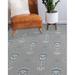 Gray/Blue Rectangle 5' x 7' Area Rug - MIRANDA GREY Area Rug By Bungalow Rose 60.0 x 0.08 in blue/green/whitePolyester | Wayfair