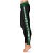 Women's Black/Green Sacramento State Hornets Plus Size Side Stripe Yoga Leggings