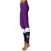 Women's Purple Furman Paladins Color Block Yoga Leggings