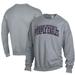 Men's ComfortWash Gray Niagara University Purple Eagles Garment Dyed Fleece Crewneck Pullover Sweatshirt