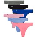 Balanced Tech Women's Seamless Thong Panties 6-Pack - Spring Bouquet - X-Small