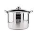 Stainless Steel Induction Stock Pot with Lid Large Deep Casserole Cooking Stockpot Mirror Polished Finish Soup Stew Home Brew Pot (24cm - 8.4 Litre)