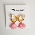 Madewell Jewelry | New Madewell Stone Shell Mini Hoop Earrings | Color: Gold/White | Size: Os