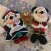 Disney Holiday | Mickey Mouse And Minnie Duffy Christmas Walt Disney World Beanies 2003 With Tags | Color: Black/Red | Size: Os