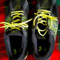 Under Armour Shoes | Athletic Under Armour Black With Lighting Green Yellow Shoes | Color: Black/Yellow | Size: 9.5