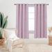 Everly Quinn Boulus Gold Foil Print Blackout Thermal Insulated Grommet Curtains Set Of 2 Polyester in Pink/Indigo | 84 H in | Wayfair