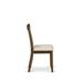 Polen Linen Side Chair Wood/Upholstered/Fabric in Brown Laurel Foundry Modern Farmhouse® | 36.8 H x 17 W x 19.5 D in | Wayfair
