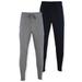 Men's Big & Tall Hanes Big & Tall 2-Pack Knit Pajama Pants by Hanes in Black Grey Heather (Size 6XL)