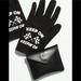Free People Accessories | Free People Keep On Keepin' On Washable Gloves In Black | Color: Black/White | Size: Os