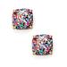 Kate Spade Jewelry | Kate Spade Glitter Square Multi Color Stud Earrings In Pink, Blue, Gold, Orange | Color: Gold/Pink | Size: Os