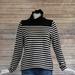 J. Crew Sweaters | J. Crew B&W Stripe Turtleneck Sweater | Color: Black/White | Size: M