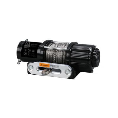 Bulldog Winch 3500lb UTV/Utility Winch w/ 50ft Synthetic Rope Aluminum Hawse Fairlead 15013