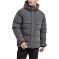 Orolay Men's Short Warm Down Jacket with Hood Grey L