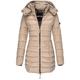 WJANYHN Winter Fashion Casual Women's Cotton-Padded Jacket, Women's Mid-Length Slim-Fitting Padded Jacket, Warm Down Padded Jacket Khaki