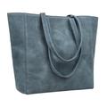 Antonio Valeria Alexis Leather Leather Tote/Top Handle Shoulder Bag for Women, Hunter Blue, M