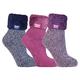 HEAT HOLDERS Womens Fluffy Slipper Bed Socks with Grips 3 Pair Multipack | Ladies Warm Fleece Lined Non Slip Socks | Winter Gifts for Her (UK 4-7, Pack 2, numeric_4)