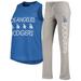 Women's Concepts Sport Gray/Royal Los Angeles Dodgers Meter Muscle Tank Top & Pants Sleep Set