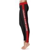 Women's Black/Cardinal Louisiana Ragin' Cajuns Plus Size Side Stripe Yoga Leggings