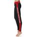 Women's Black/Cardinal Louisiana Ragin' Cajuns Plus Size Side Stripe Yoga Leggings