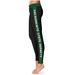 Women's Black/Green Sacramento State Hornets Side Stripe Yoga Leggings