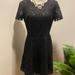 J. Crew Dresses | J Crew Black Evening Lace Overlay Short Sleeve Dress Size 4 Regular. | Color: Black | Size: 4