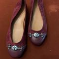 Coach Shoes | Coach Wine Burgundy Suede Leather Leila Ballet Flats - New | Color: Red | Size: 6