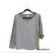 Anthropologie Tops | Anthropologie Postmark Conductor Stripe Top Gray White Medium #374 | Color: Gray/White | Size: M