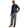 Tommy Hilfiger Men's LS Pant TEE Set Pajama, Des Sky/Pin Buffalo Plaid/Flannel, XL