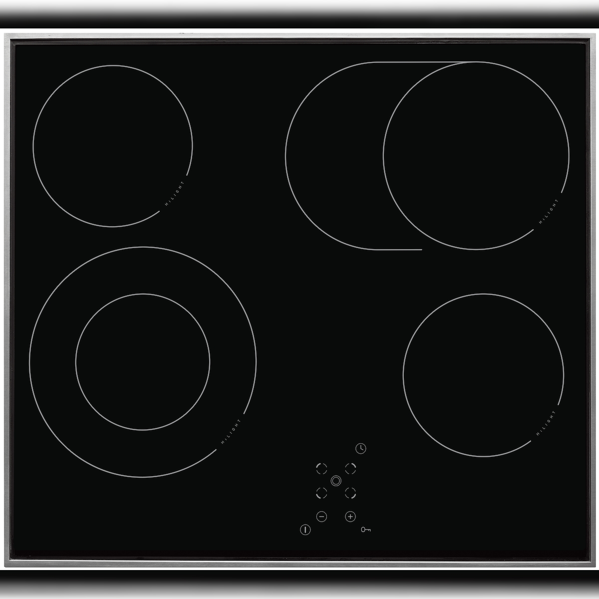 Amica KMC 42 600 E, Autarkes Glaskeramikkochfeld, 60 cm, Edelstahlrahmen, 1 Zweikreis, 1 Bräterzone Image