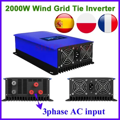 Onduleur électrique pour éolienne 2000W 2kw entrée ca 3 phases 48v sortie ca 1500w 2000w