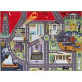 KC Cubs - Batman GOTHAM CITY™ Road Map Educational Learning & Game Area Rug Carpet for Kids and Children Bedrooms and Playroom