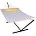 Outdoor Portable Double Hammock with Stand&Pillow Max 475 lbs Capacity